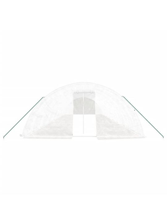 Siltumnīca ar tērauda rāmi, balta, 80 m², 16x5x2,3 m