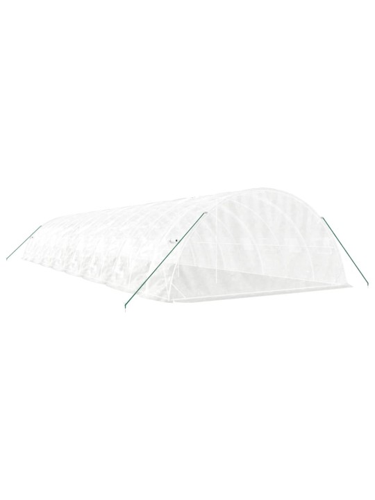 Siltumnīca ar tērauda rāmi, balta, 80 m², 16x5x2,3 m