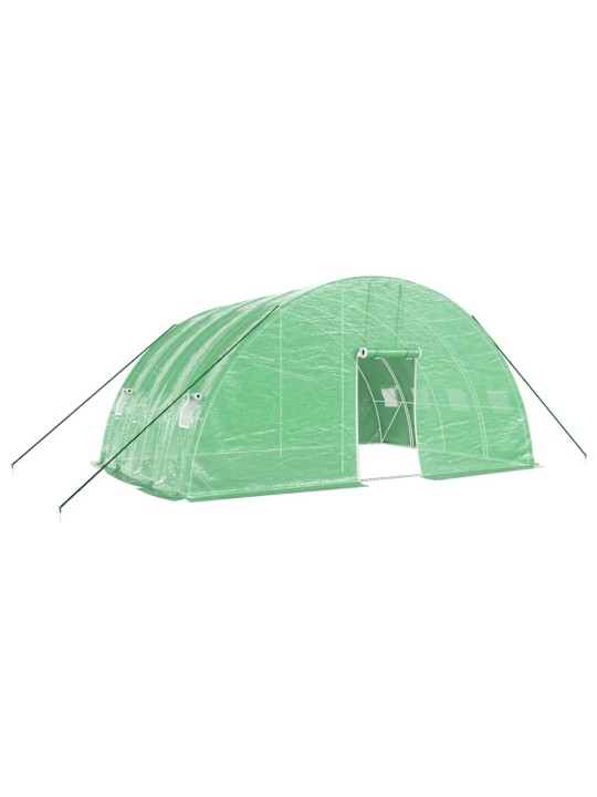 Siltumnīca ar tērauda rāmi, zaļa, 24 m², 6x4x2,85 m