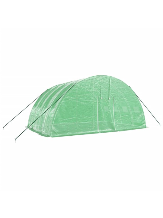 Siltumnīca ar tērauda rāmi, zaļa, 24 m², 6x4x2,85 m