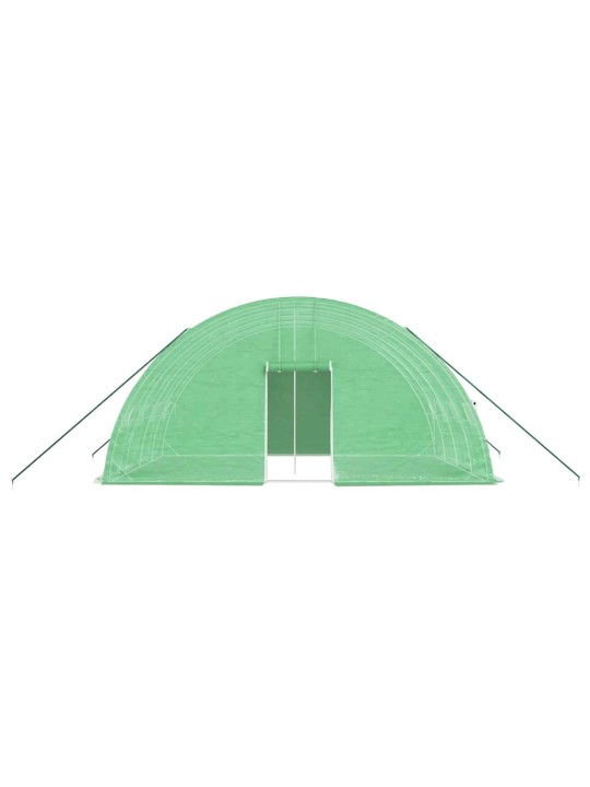 Siltumnīca ar tērauda rāmi, zaļa, 24 m², 6x4x2,85 m