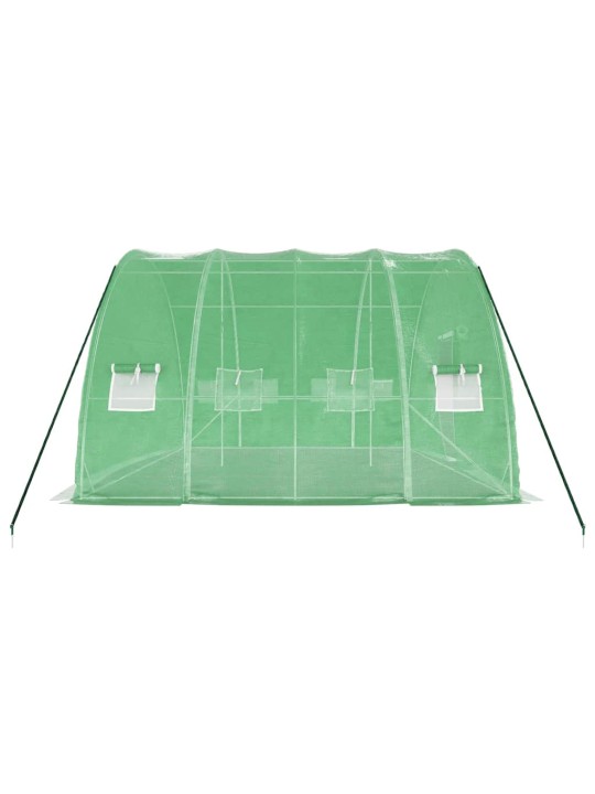Siltumnīca ar tērauda rāmi, zaļa, 24 m², 6x4x2,85 m