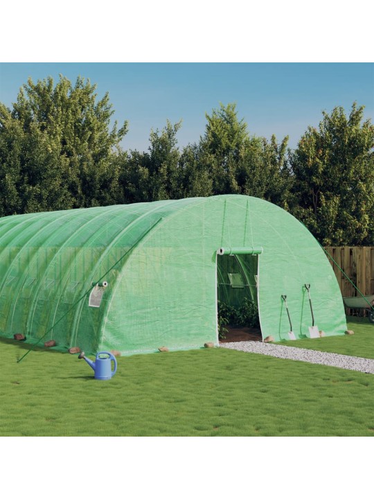 Siltumnīca ar tērauda rāmi, zaļa, 36 m², 6x6x2,85 m