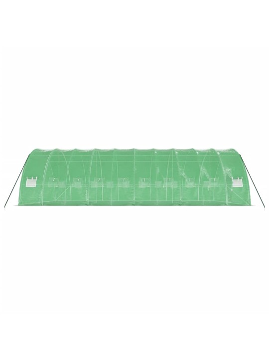 Siltumnīca ar tērauda rāmi, zaļa, 60 m², 10x6x2,85 m