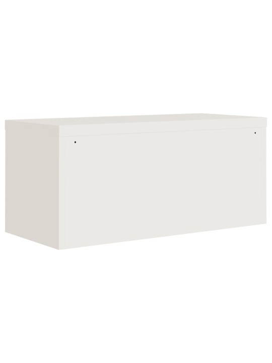Dokumentu skapis, balts, 90x40x180 cm, tērauds