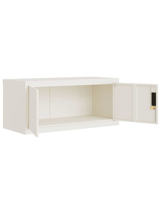 Dokumentu skapis, balts, 90x40x220 cm, tērauds