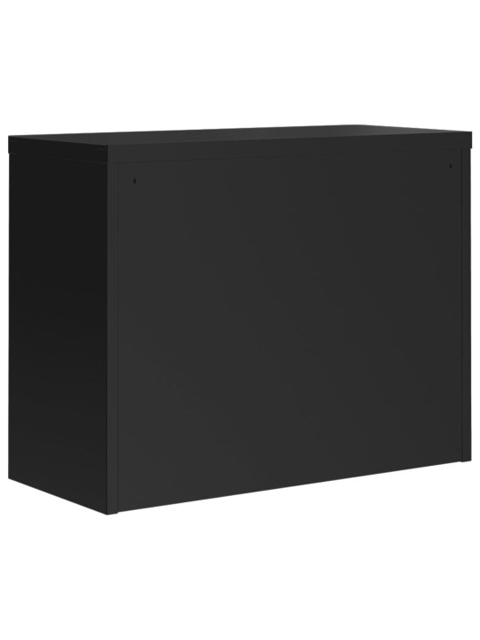 Dokumentu skapis, melns, 90x40x110 cm, tērauds