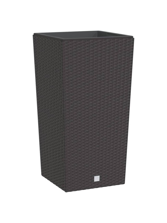 Puķu kaste ar izņemamu ieliktni, brūna, 21/49l, pp rotangpalma
