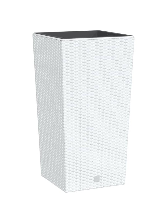 Puķu kaste ar izņemamu ieliktni, balta, 21/49l, pp rotangpalma