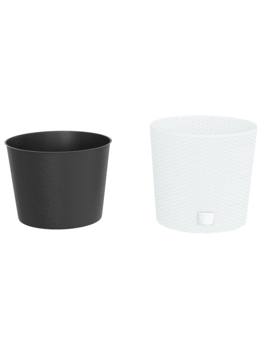 Puķu kaste ar izņemamu ieliktni, balta,15/15,3l, pp rotangpalma