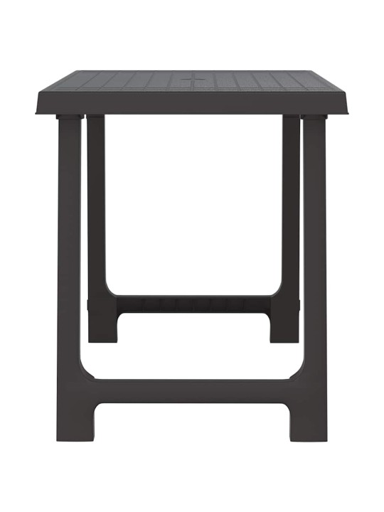 Kempinga galds, pelēks, 79x56x64 cm, pp, koka imitācija