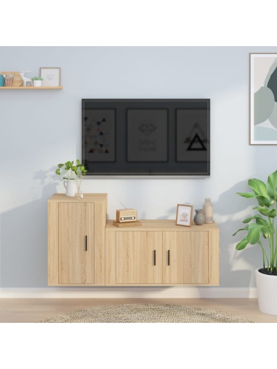 2-daļīgi tv skapīši, inženierijas koks, sonomas ozolkoka