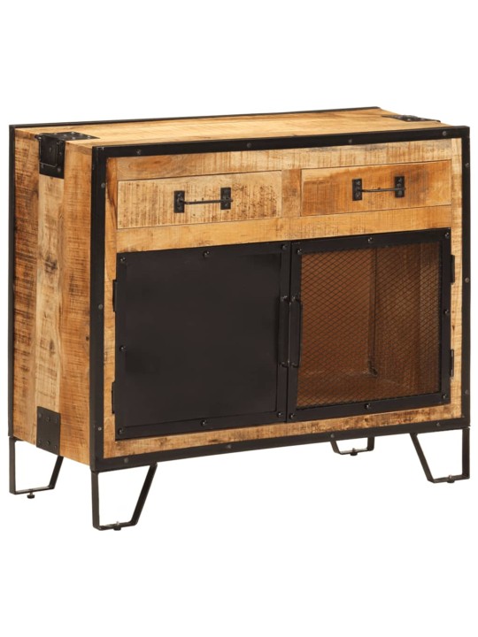 Kumode, 80x31x66 cm, neapstrādāts mango masīvkoks un metāls