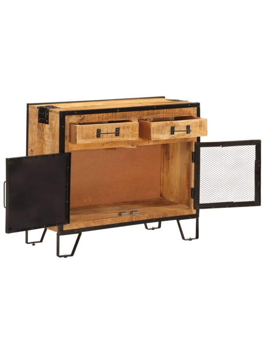 Kumode, 80x31x66 cm, neapstrādāts mango masīvkoks un metāls