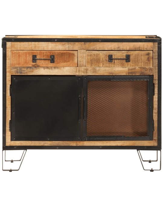 Kumode, 80x31x66 cm, neapstrādāts mango masīvkoks un metāls