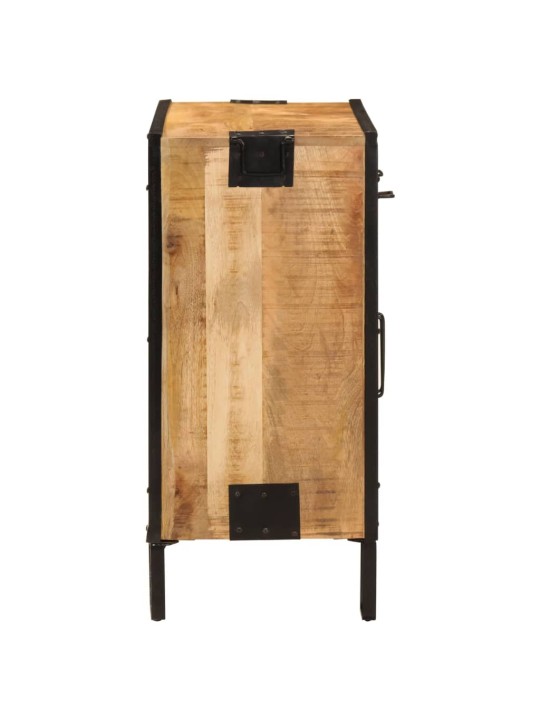 Kumode, 80x31x66 cm, neapstrādāts mango masīvkoks un metāls