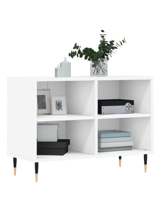 Tv plauktiņš, balts, 69,5x30x50 cm, inženierijas koks
