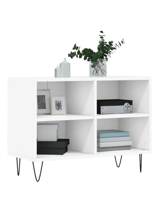 Tv plauktiņš, balts, 69,5x30x50 cm, inženierijas koks