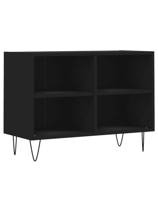 Tv plauktiņš, melns, 69,5x30x50 cm, inženierijas koks