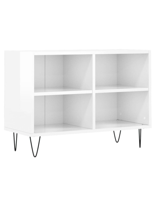 Tv skapītis, spīdīgi balts, 69,5x30x50 cm, inženierijas koks