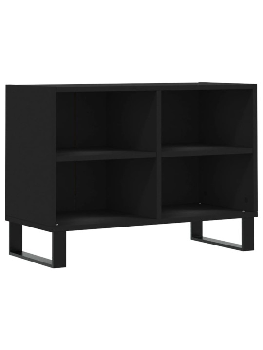 Tv plauktiņš, melns, 69,5x30x50 cm, inženierijas koks