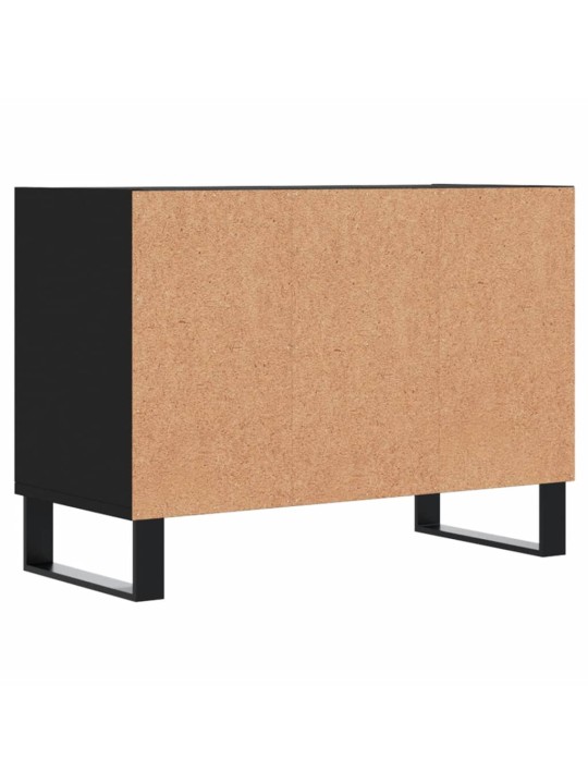 Tv plauktiņš, melns, 69,5x30x50 cm, inženierijas koks