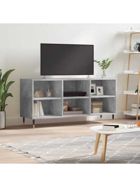 Tv skapītis, betona pelēks, 103,5x30x50 cm, inženierijas koks