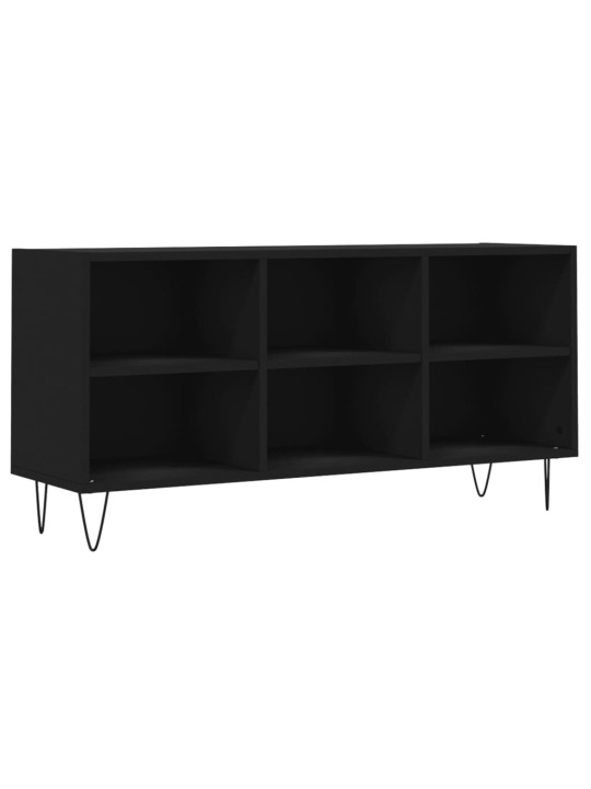 Tv plauktiņš, melns, 103,5x30x50 cm, inženierijas koks