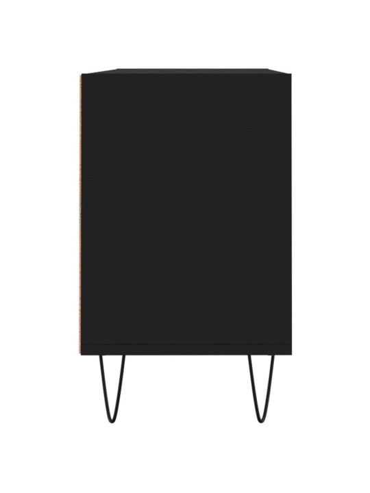 Tv plauktiņš, melns, 103,5x30x50 cm, inženierijas koks