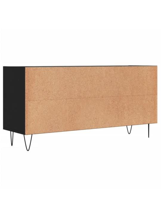 Tv plauktiņš, melns, 103,5x30x50 cm, inženierijas koks