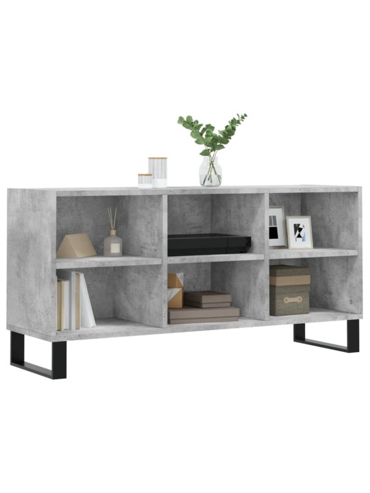 Tv skapītis, betona pelēks, 103,5x30x50 cm, inženierijas koks