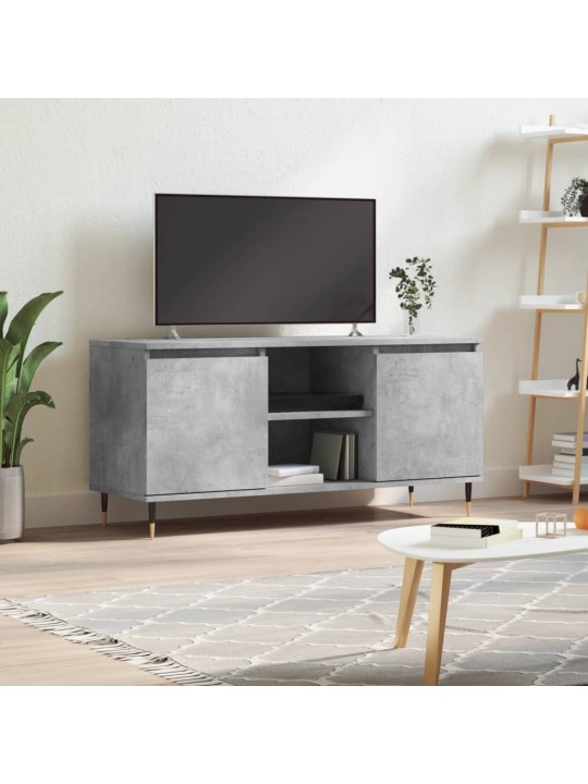 Tv skapītis, betona pelēks, 104x35x50 cm, inženierijas koks