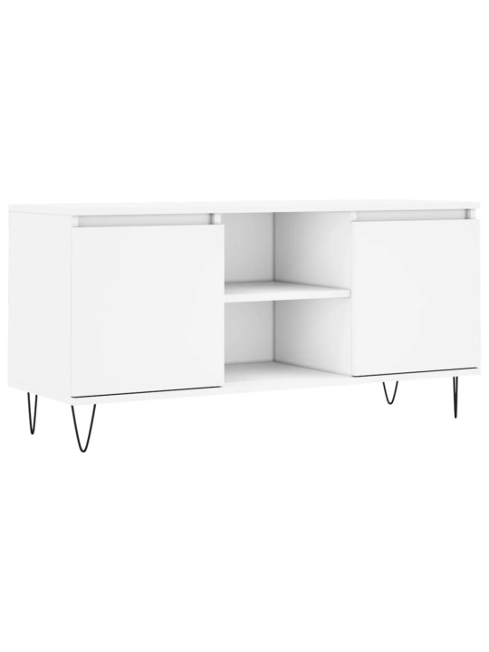 Tv skapītis, balts, 104x35x50 cm, inženierijas koks