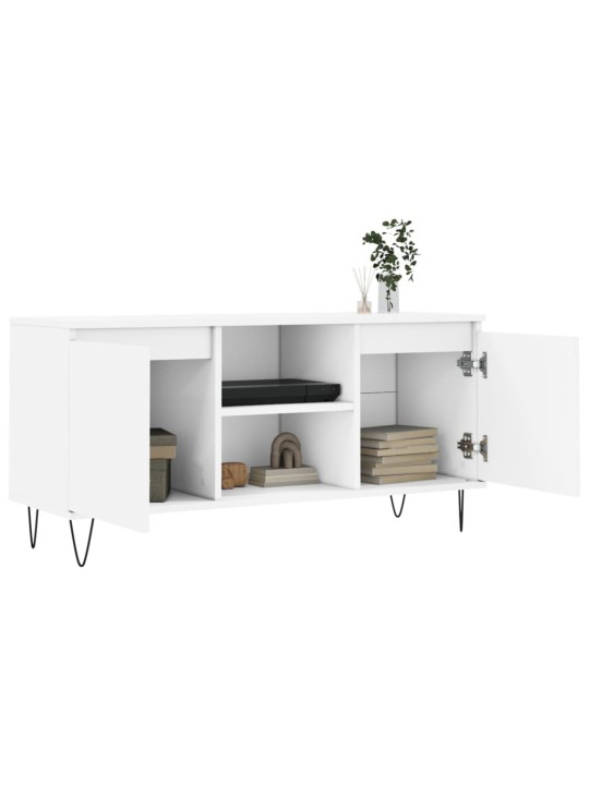 Tv skapītis, balts, 104x35x50 cm, inženierijas koks