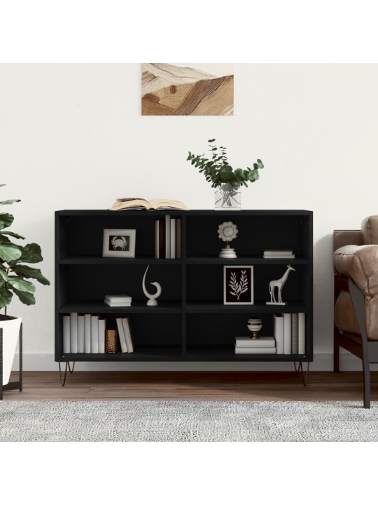 Kumode, melna, 103,5x35x70 cm, inženierijas koks