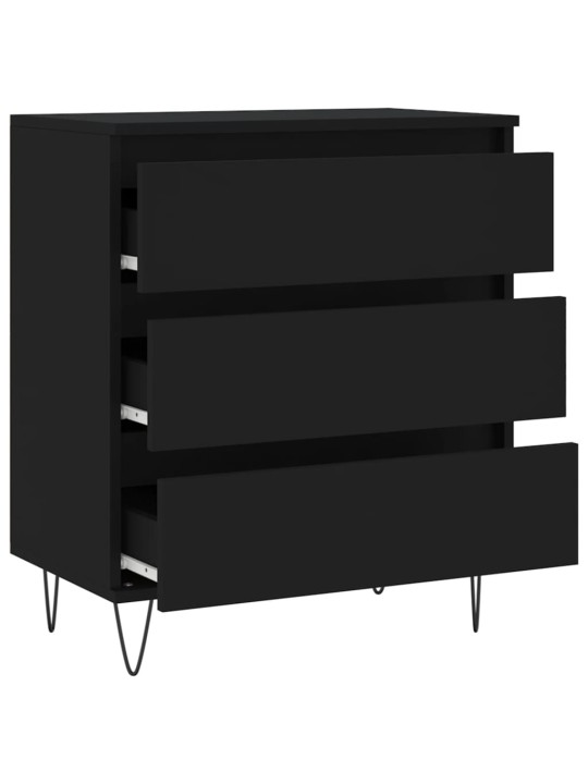 Kumode, melns, 60x35x70 cm, inženierijas koks
