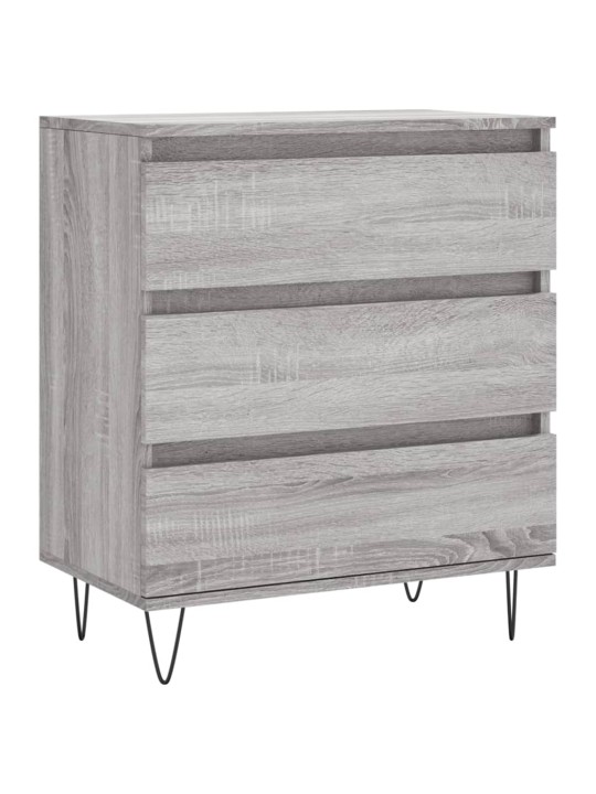 Kumode, pelēka ozolkoka, 60x35x70 cm, inženierijas koks