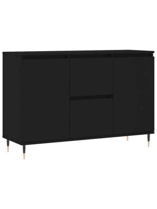Kumode, melna, 104x35x70 cm, inženierijas koks