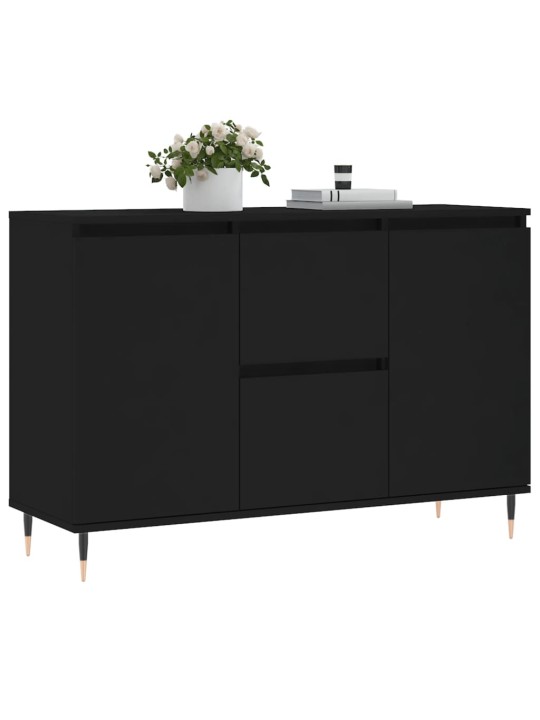 Kumode, melna, 104x35x70 cm, inženierijas koks