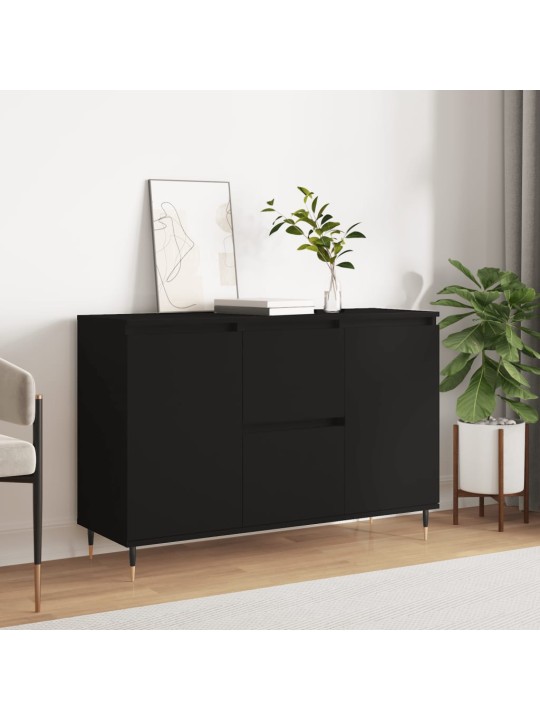 Kumode, melna, 104x35x70 cm, inženierijas koks