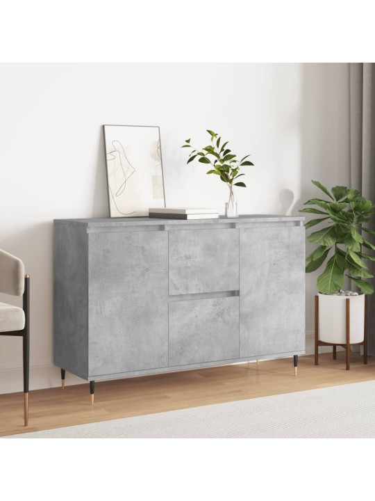Kumode, betona pelēka, 104x35x70 cm, inženierijas koks