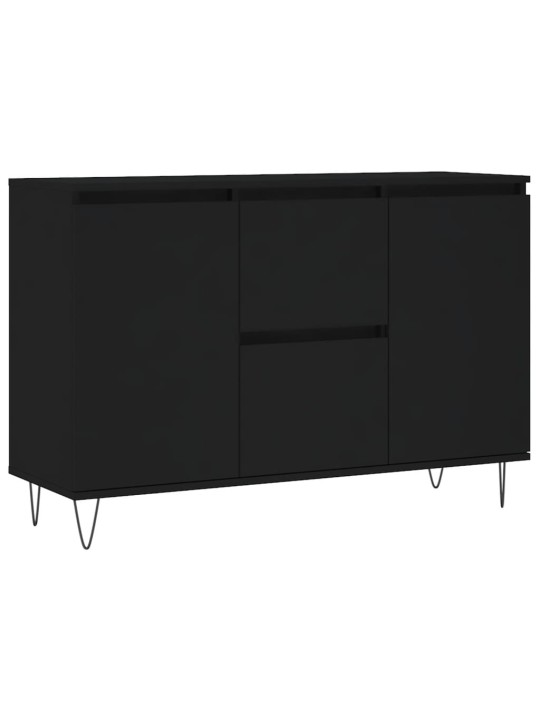 Kumode, melna, 104x35x70 cm, inženierijas koks