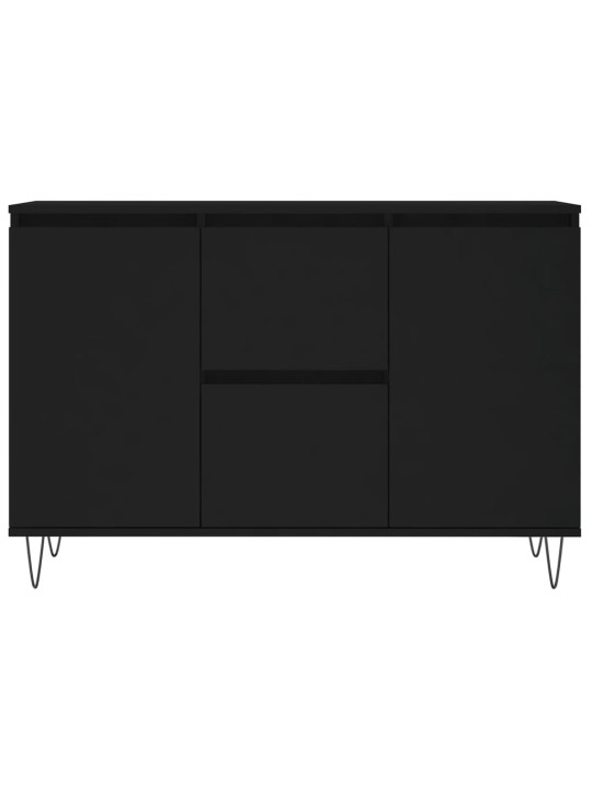 Kumode, melna, 104x35x70 cm, inženierijas koks