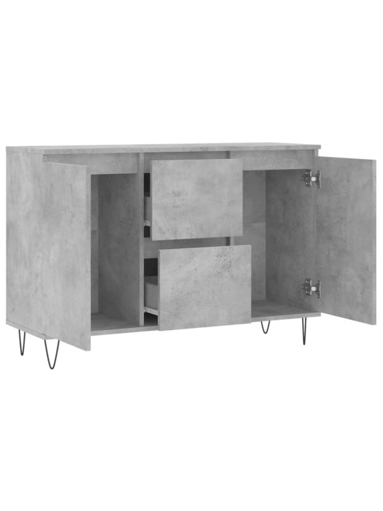 Kumode, betona pelēka, 104x35x70 cm, inženierijas koks