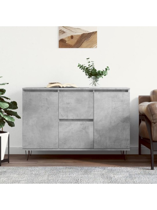 Kumode, betona pelēka, 104x35x70 cm, inženierijas koks