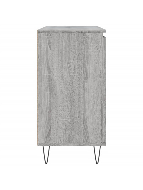 Kumode, pelēka ozolkoka, 104x35x70 cm, inženierijas koks