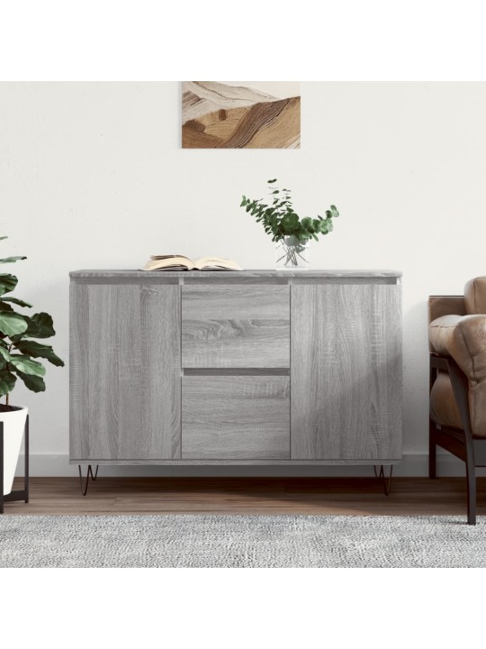 Kumode, pelēka ozolkoka, 104x35x70 cm, inženierijas koks