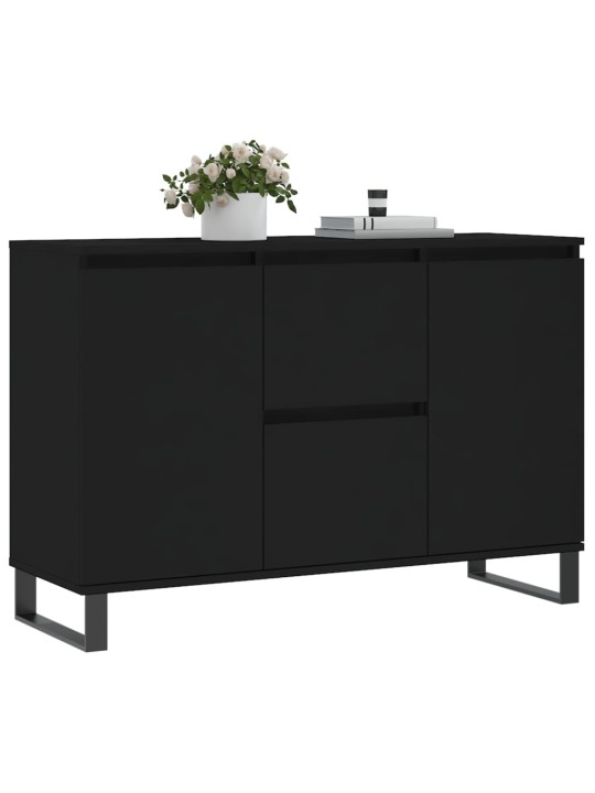 Kumode, melna, 104x35x70 cm, inženierijas koks