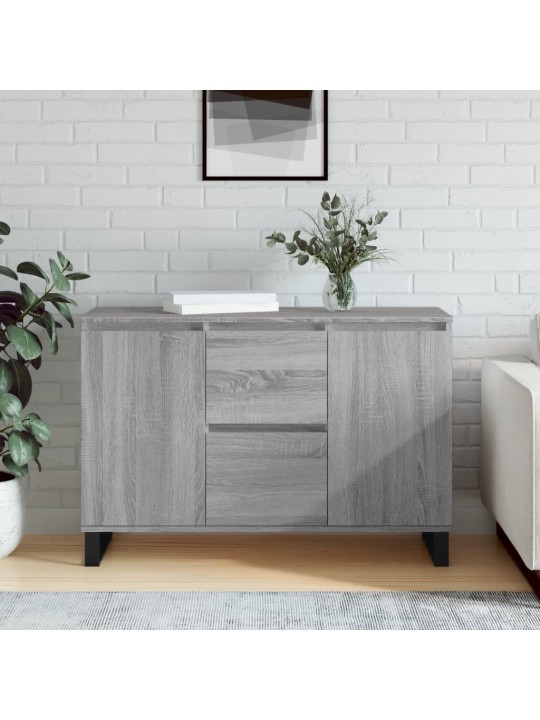 Kumode, pelēka ozolkoka, 104x35x70 cm, inženierijas koks