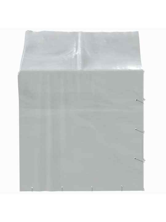 Suņu voljērs ar jumtu, sudraba krāsā, 2x2x2,5m, cinkots tērauds